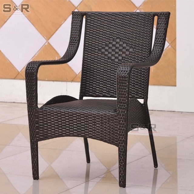 Unique design outdoor restaurant furniture wicker rattan dining set bench out door furniture dining table set