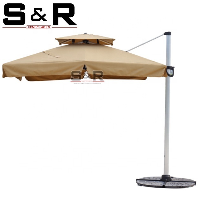 Outdoor Furniture Double Tops Umbrella Outdoor Garden Stand Umbrella Patio big outdoor umbrella