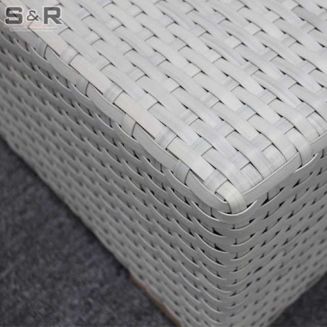 SR Furniture hotel outdoor pool furniture double seat large sun beds rattan garden furniture