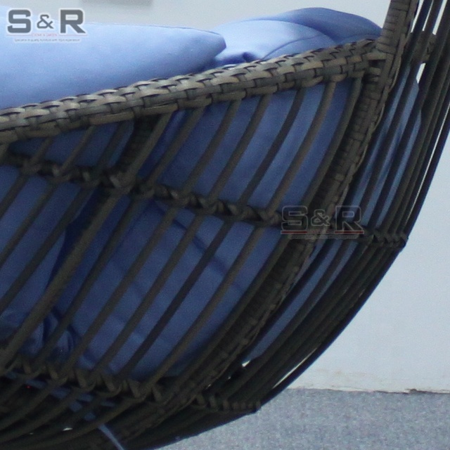 Outdoor rattan furniture swing hanging chair patio hanging swing egg rattan rocking chair SR-CZ1127