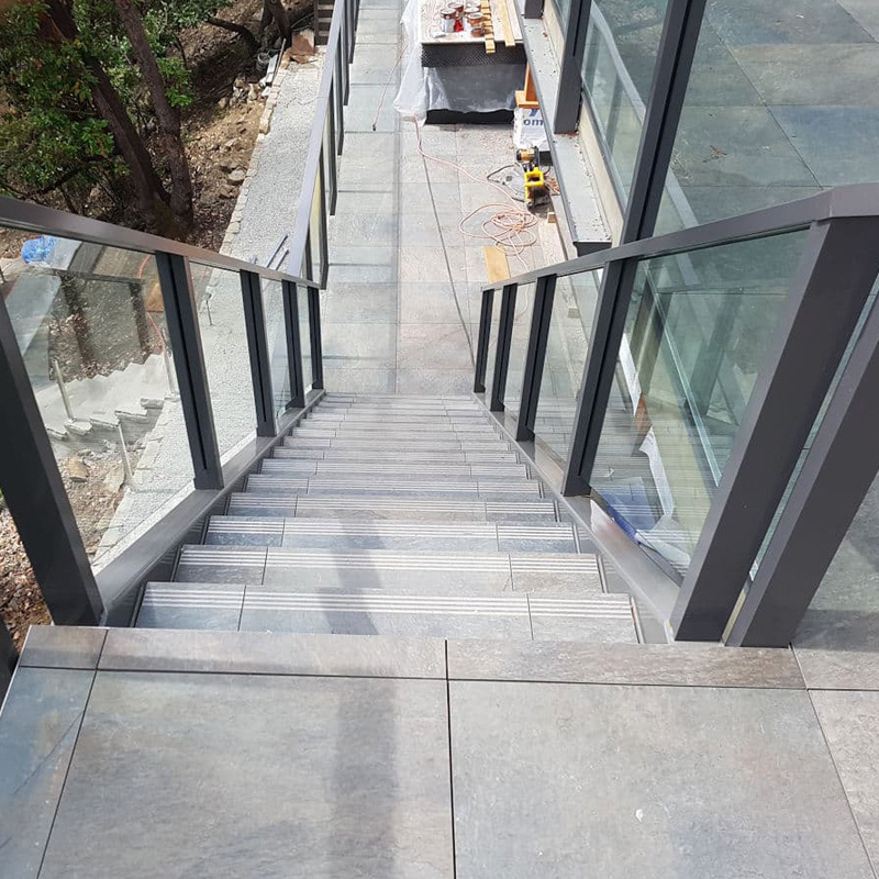 Custom Aluminum U Profile Glass Railing U Channel Base for Frameless Glass Balcony Balustrade