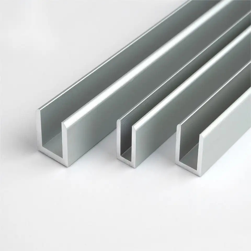 Factory Direct U channel aluminium rail ,6063 U-shape Aluminum Channel , aluminium alloy for channel rail price per kg