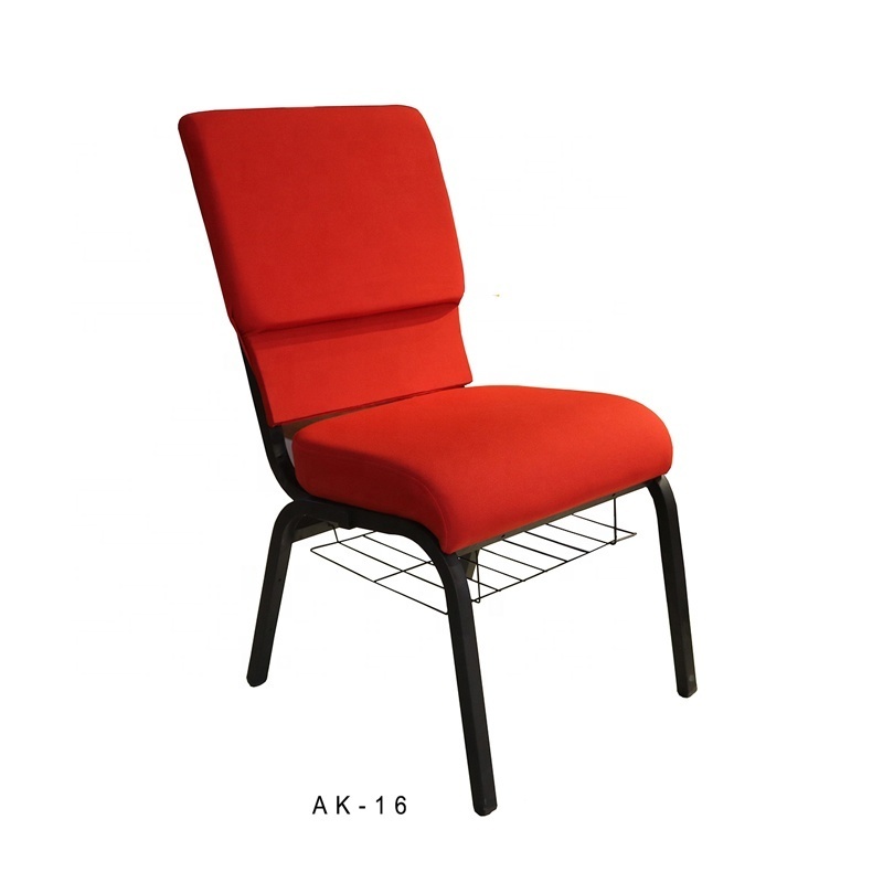 Wholesale Stackable Padded Church Chairs Christians and Muslim Prayer Chair Red Theater Seat