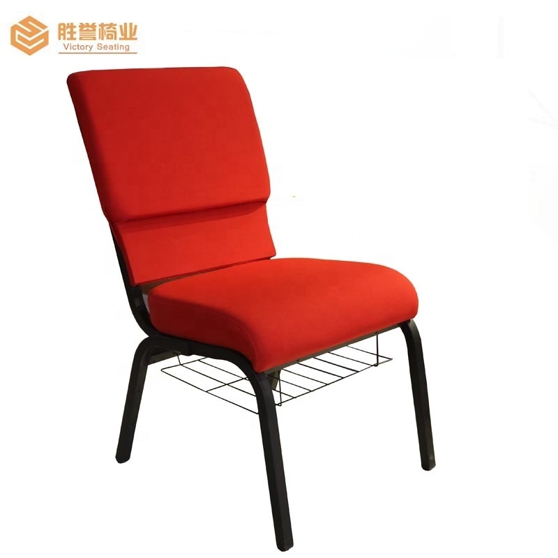 Wholesale Stackable Padded Church Chairs Christians and Muslim Prayer Chair Red Theater Seat