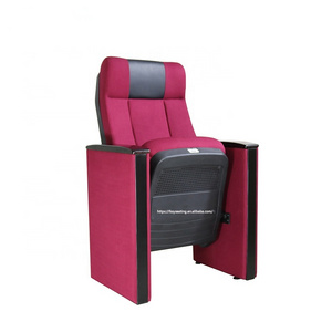 High-class Fabric soft cushioned upholstery and foldable Auditorium Hall Chairs Theater Furniture Seating