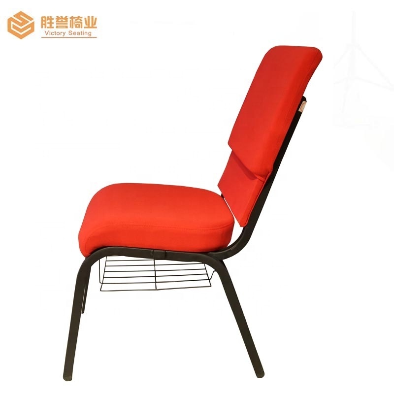 Wholesale Stackable Padded Church Chairs Christians and Muslim Prayer Chair Red Theater Seat