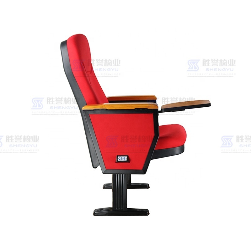 Free Design Amphitheater Lecture Hall Seat Plastic Cinema Theater Church Auditorium Chair With Writing Tablet