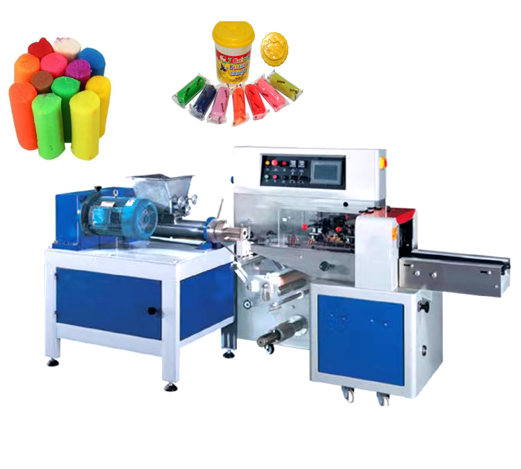 Automatic Modeling Clay Play dough Extruder plasticine filling Making Packing Machine