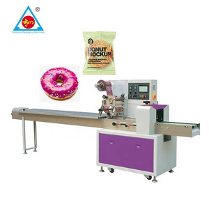 Automatic Bakery Bread Pastry Flow Packing Machine Tortilla Donut Packing Machine Cup Cake Toast Bread Pillow Packing Machine