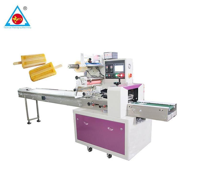 Automatic Frozen Food Ice Popsicle Ice Cream Horizontal Wrapper Pack Packaging Machine