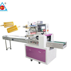 Automatic Frozen Food Ice Popsicle Ice Cream Horizontal Wrapper Pack Packaging Machine