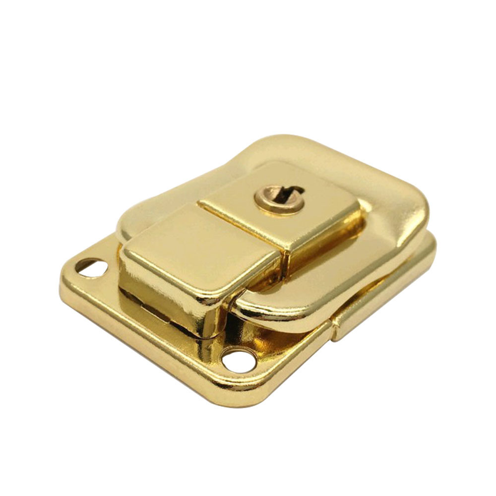 Gold Color Small Jewelry Box Locks Locks Lid Latch Catch Buckle Latch with Key