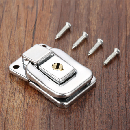 Box Hasp Latch Chest Zinc Alloy Toggle Latch Lock for Case Buckle Clip Clasp with Key and Screws