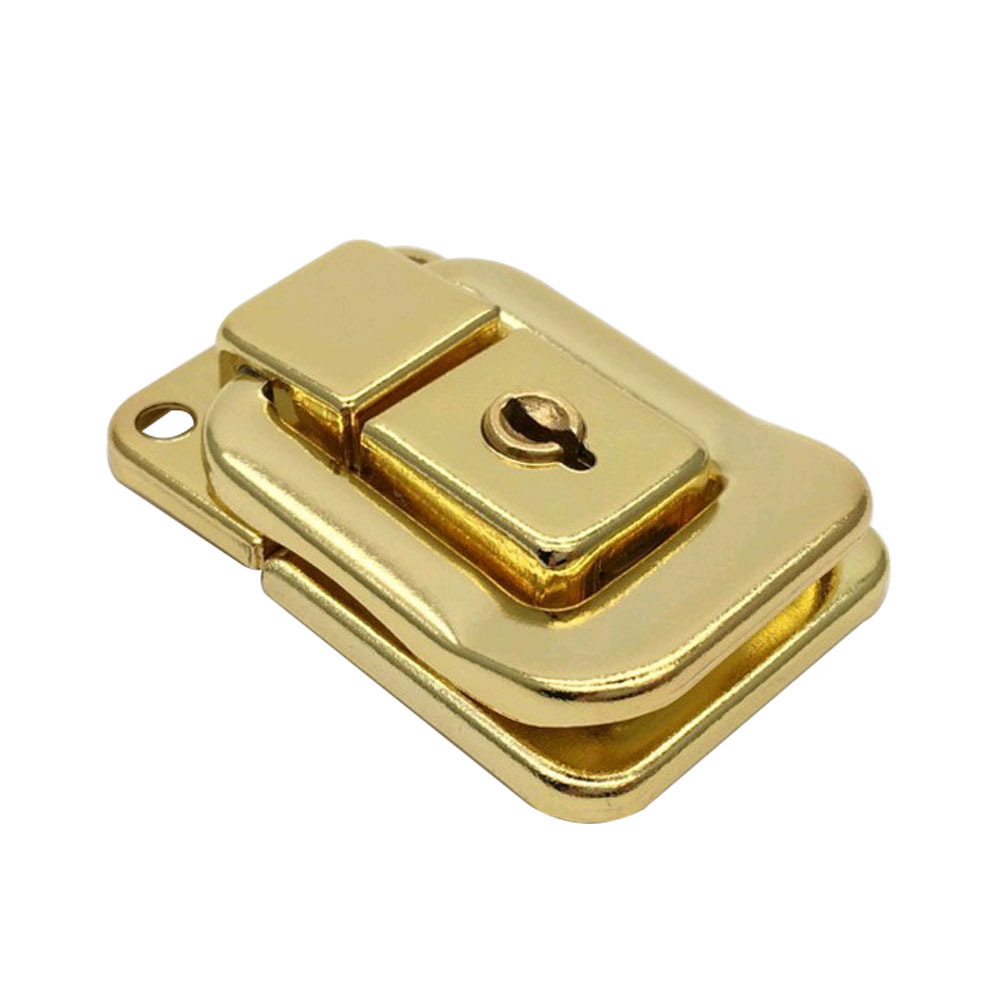 Gold Color Small Jewelry Box Locks Locks Lid Latch Catch Buckle Latch with Key