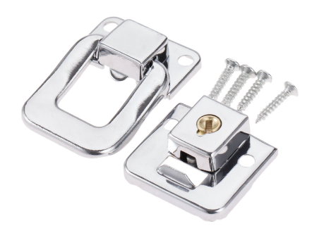 Box Hasp Latch Chest Zinc Alloy Toggle Latch Lock for Case Buckle Clip Clasp with Key and Screws