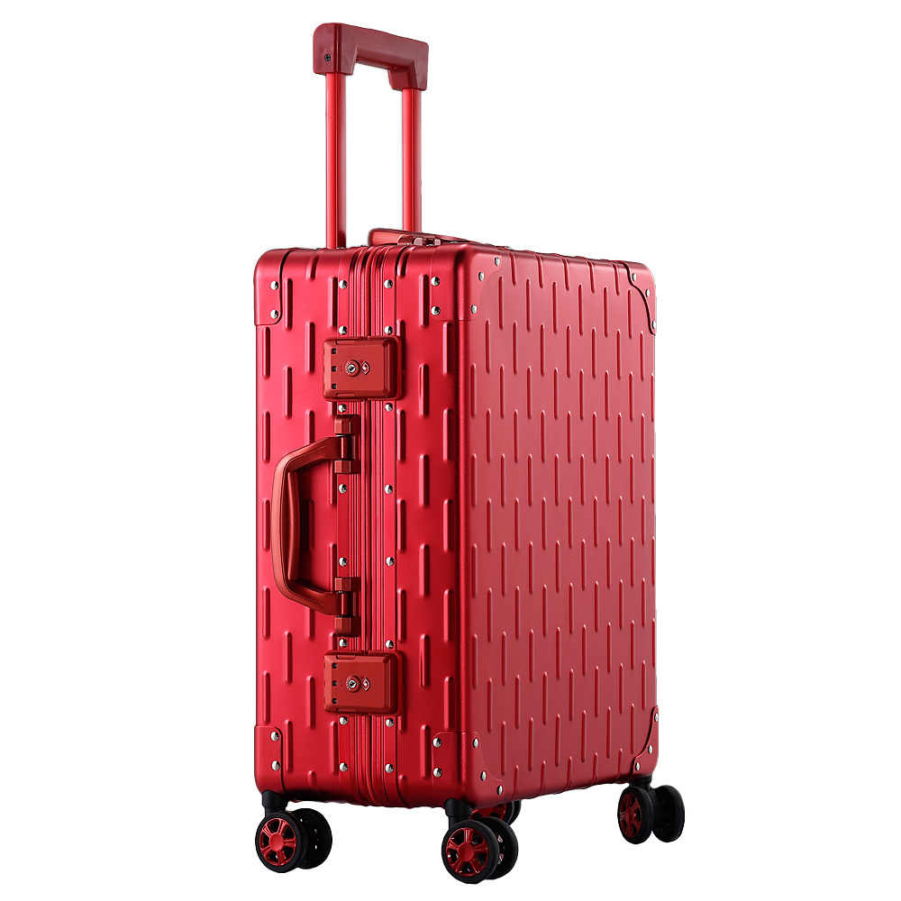 high quality metal carry hard case storage mini smart pilot aluminum hand luggage case bags trolley travel suitcase