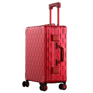 high quality metal carry hard case storage mini smart pilot aluminum hand luggage case bags trolley travel suitcase