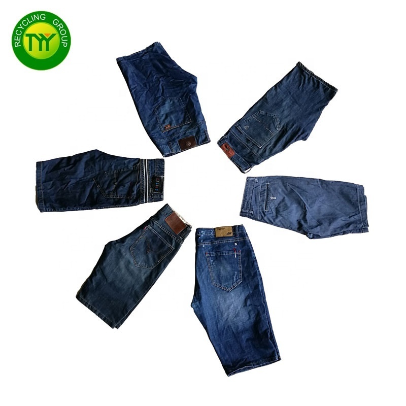 Men jeans shorts used clothing second hand high quality used clothes