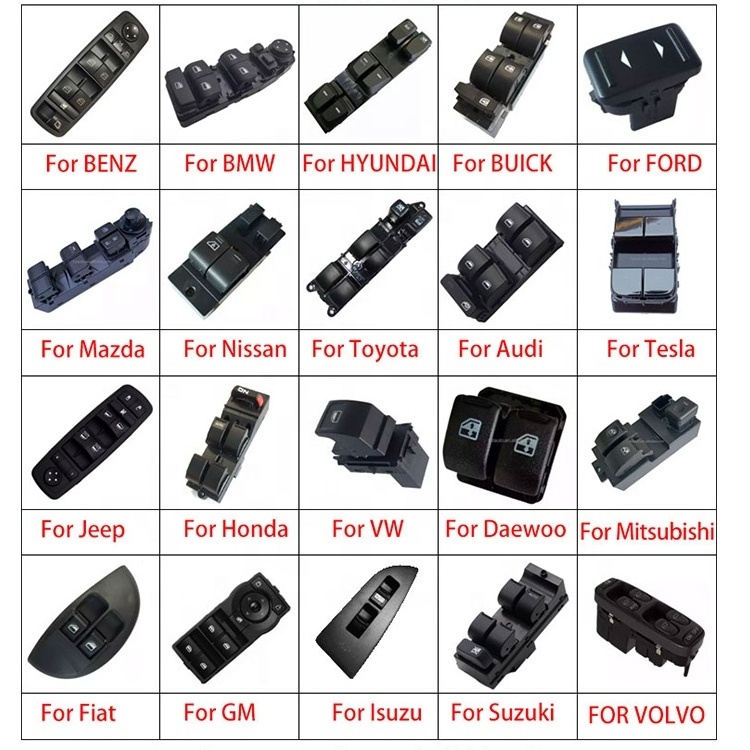 Auto Parts car Control Lifter Switch Electrical power window switch for Toyota Honda Nissan Mitsubishi Daewoo Mazda Hyundai Ford