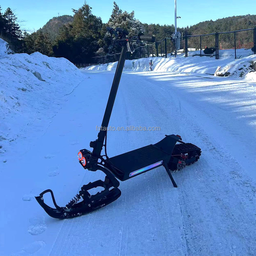 New Design Aluminum 48V 60V 2000W Innovative Dual Motor vehicle foldable sled track adults snowmobile electric snow scooter