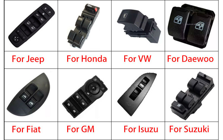 Auto Parts car Control Lifter Switch Electrical power window switch for Toyota Honda Nissan Mitsubishi Daewoo Mazda Hyundai Ford