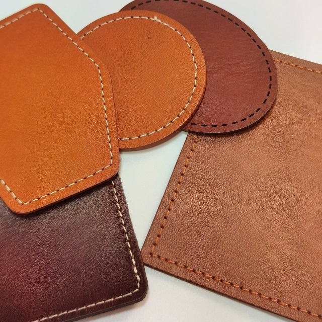 Wholesale Blank Genuine Leather Label Patch  Sew On Clothing Leather Label