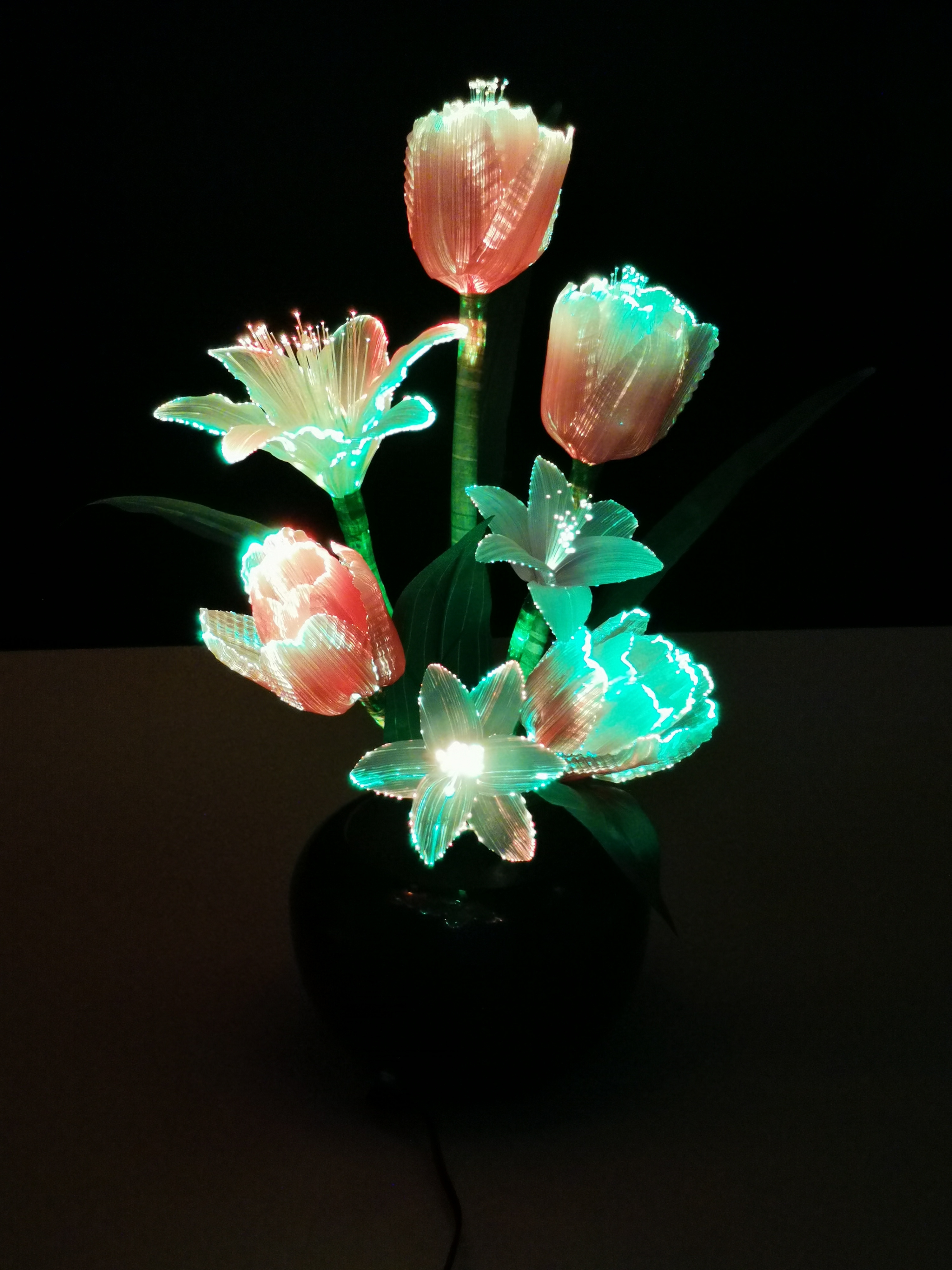 Christmas LED Lighting /LED fiber optic flower light / LED decoration christmas flower lamp