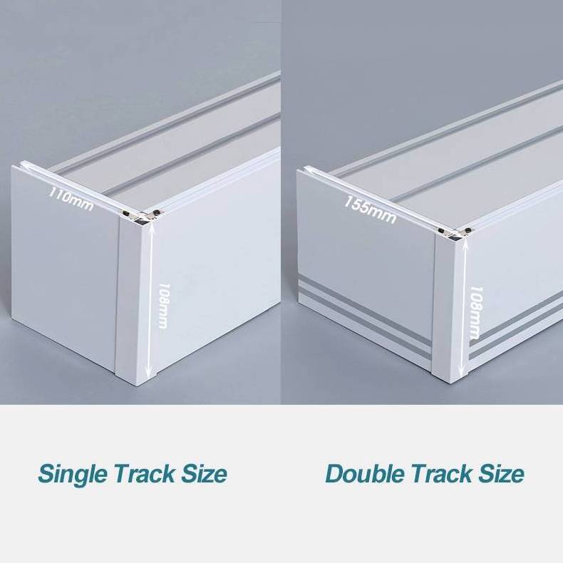 Large Size Plate Ceiling Wall Mounted Curtain Rail Pelmet Box Aluminum Curtain Track Cover