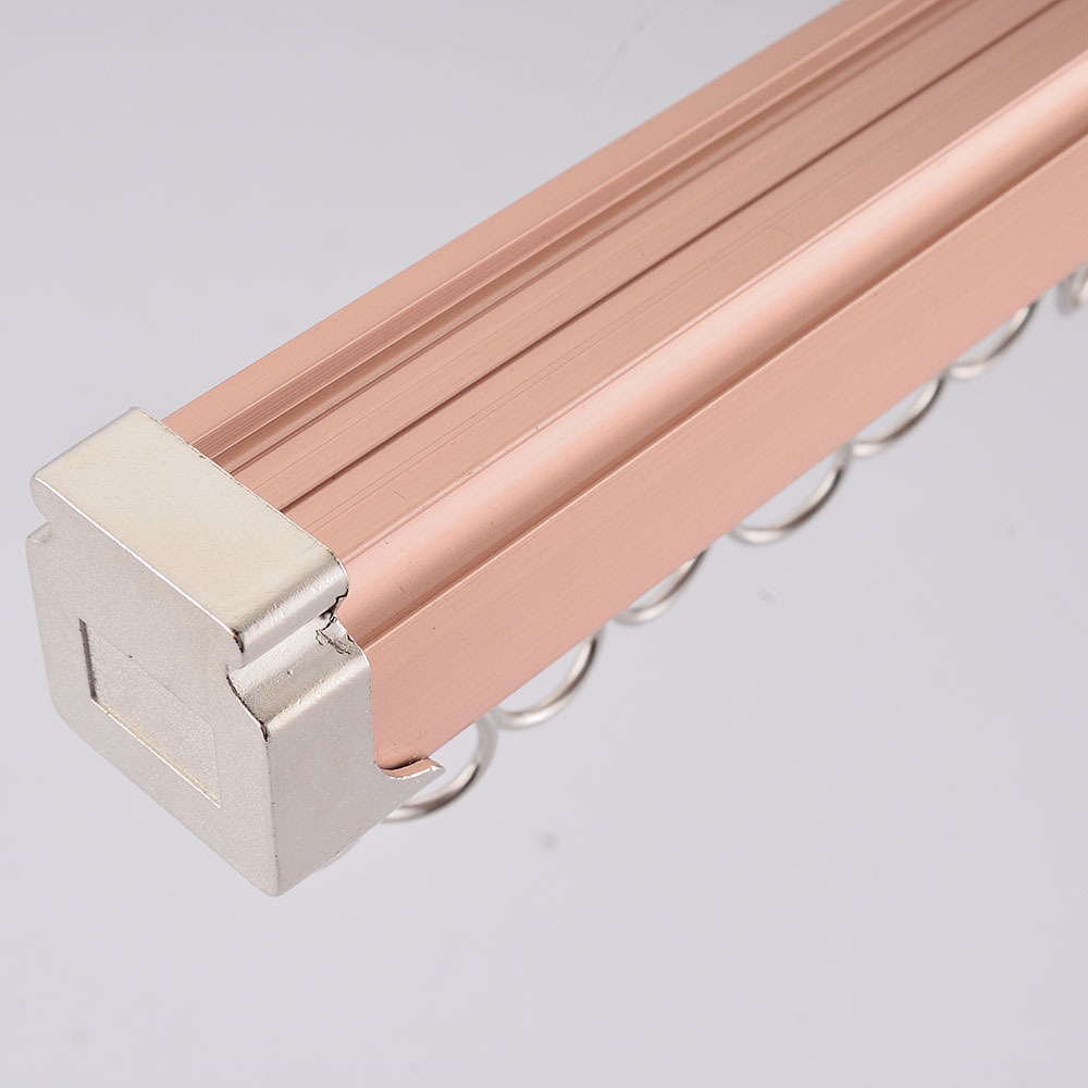 22 years experience curtain rod factory  top selling Russia new style iron thick 0.8MM1.0MM curtain rail with metal pulley