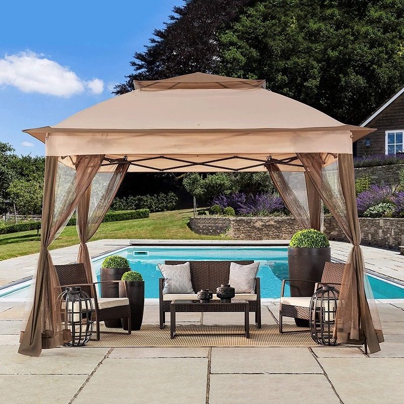 Hot sale garden gazebo 3x4 metal roof outdoor frame aluminum outdoor gazebo