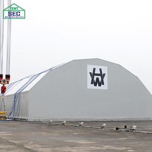 Outdoor industrial structure tents big size heavy duty aluminum warehouse shelter storage tent for industrial storage polygon te