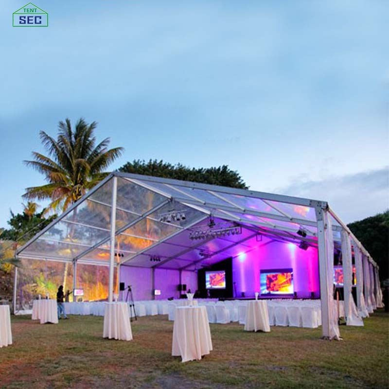 Factory price carpa para fiesta clear transparent wedding marquee tent 200 people