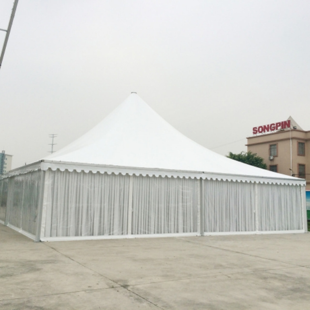 Waterproof Customized PVC Roof Canopy Outdoor Polygon Tent Transparent Pagoda Tent With Glass Wall