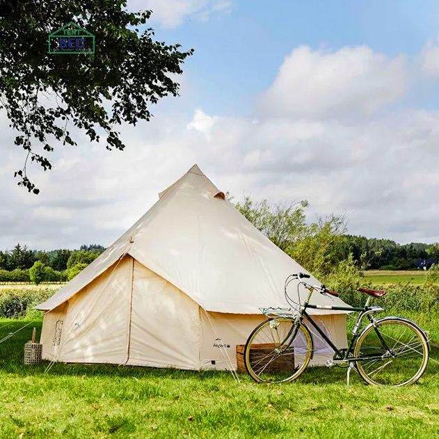 Custom Cheap Bell Tents Outdoor Waterproof Canvas Fabric Mongolian Yurt Luxury Tent