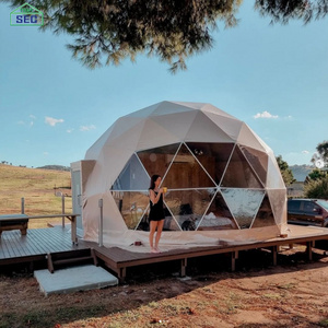 Factory price soundproof dome tents transparent winter hotel dome small geodesic igloo PC dome tent