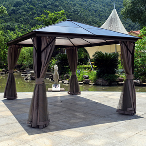 Wholesale aluminum gazebos pavilions outdoor steel roof garden backyard gazebo