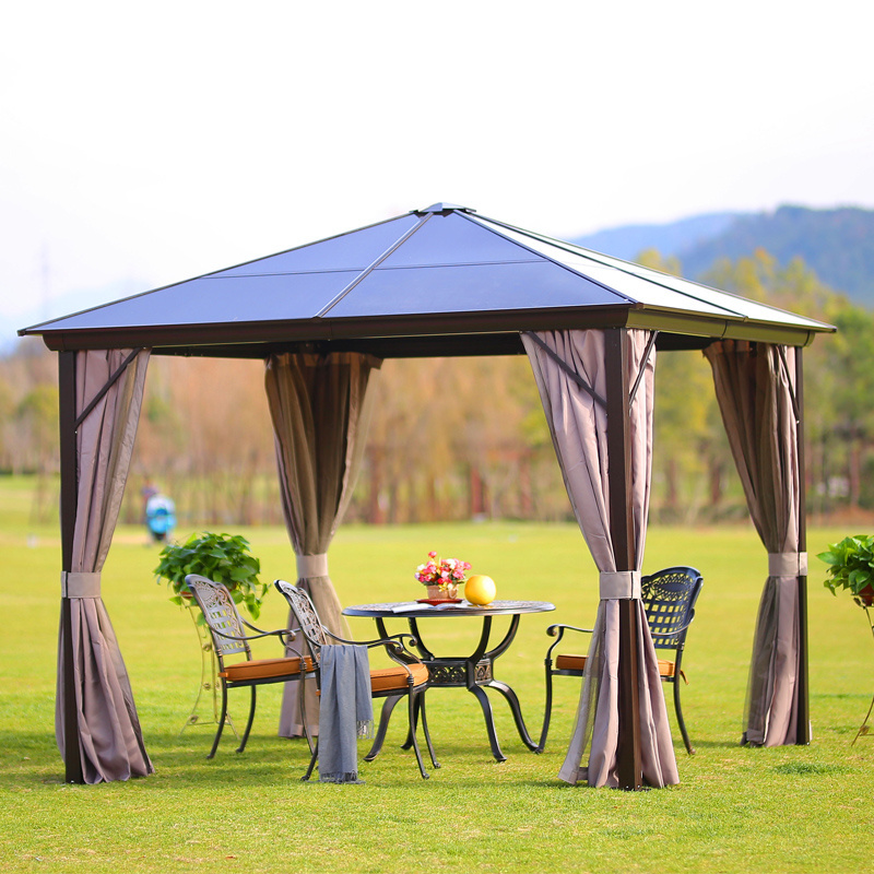 Wholesale aluminum gazebos pavilions outdoor steel roof garden backyard gazebo