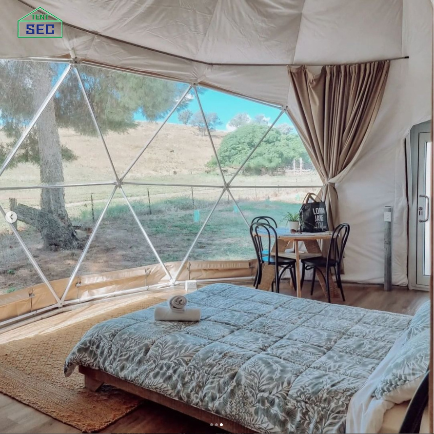 Factory price soundproof dome tents transparent winter hotel dome small geodesic igloo PC dome tent