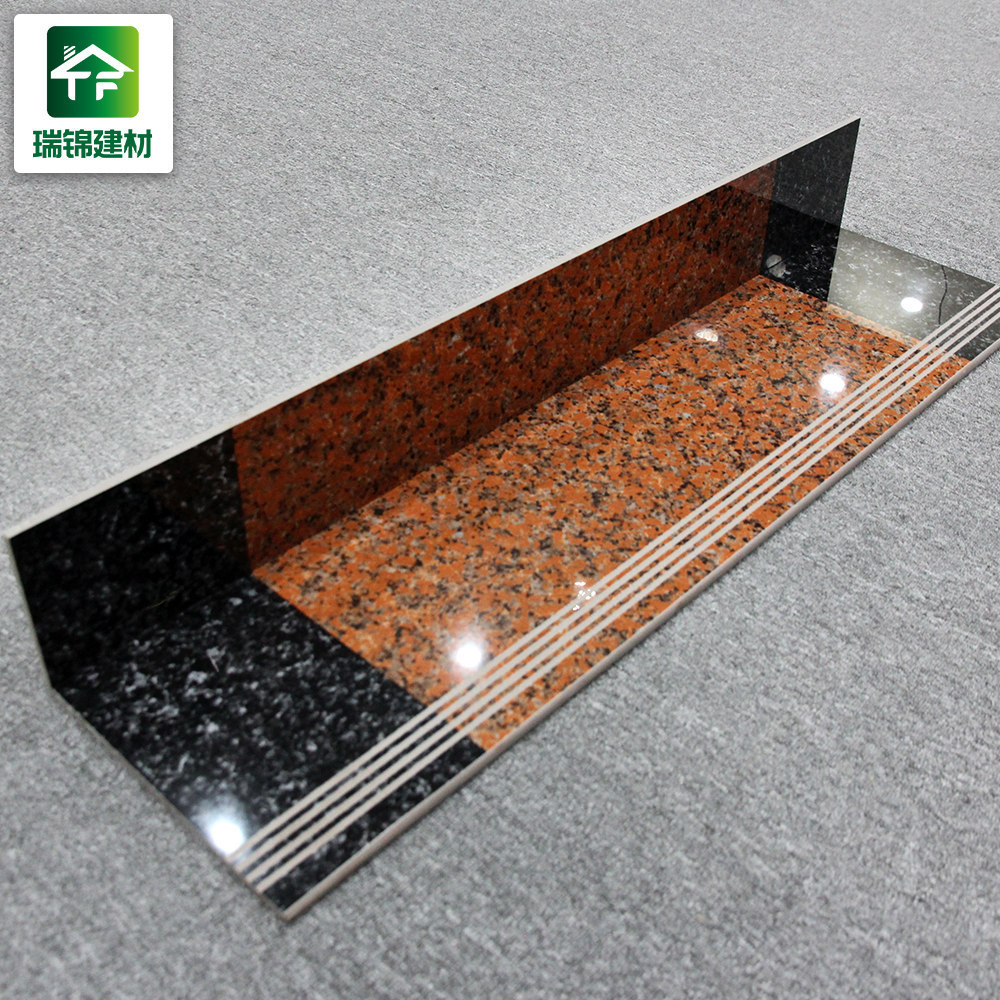 1200x300 Flamed Polished Granite Stair Non Slip Red Mexican Porcelain Tile Steps Granite Look Porcelain Tile For Stairs Indoor