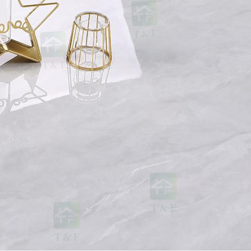 Hot Sale High Glossy Gray Marble Tiles Stone Imitation Texture Full Body Porcelain Glazed Floor Wall Tiles For Living Room