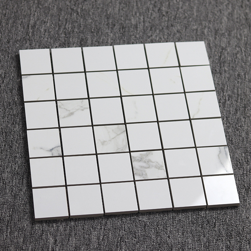 Square White Ceramic Bathroom Kitchen Backsplash Wall Porcelain Floor Marble Mosaic Tile