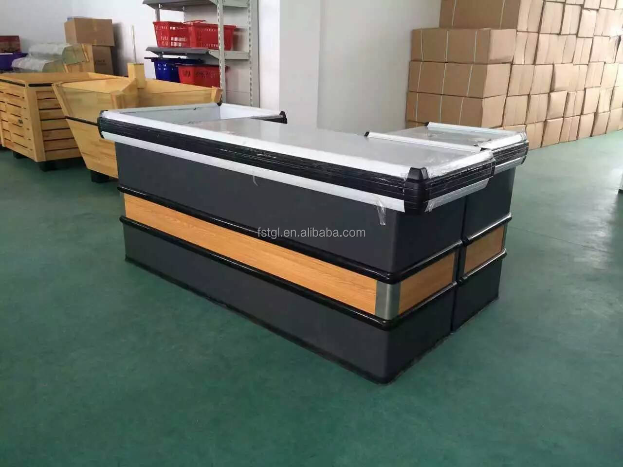 Supermarket cashier tables bill checkout counter dimensions cash desk design