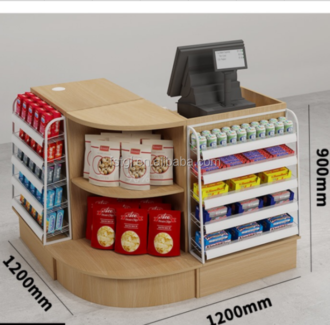 Mini mart cash desk/cash counter table design/checkout counter supermarket