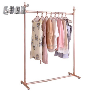 Fashionable 2mm Thick Industrial Grade Metal Garment Rack for Clothing Store Display for Commercial Use in Shops