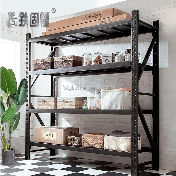 Good Warehouse Storage Shelf Kitchen Rack Garage Shelving Commercial Metal PVC Food Container Iron Storage Holders & Racks  1mm