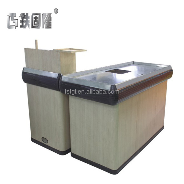 Supermarket cashier tables bill checkout counter dimensions cash desk design