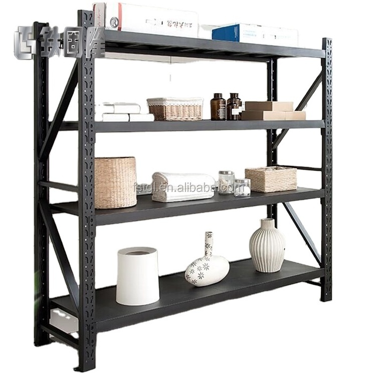 Good Warehouse Storage Shelf Kitchen Rack Garage Shelving Commercial Metal PVC Food Container Iron Storage Holders & Racks  1mm