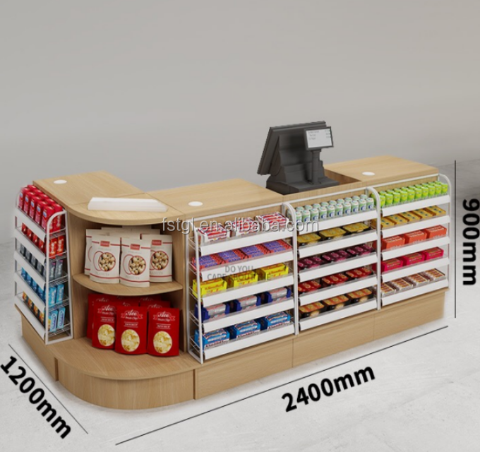 Mini mart cash desk/cash counter table design/checkout counter supermarket