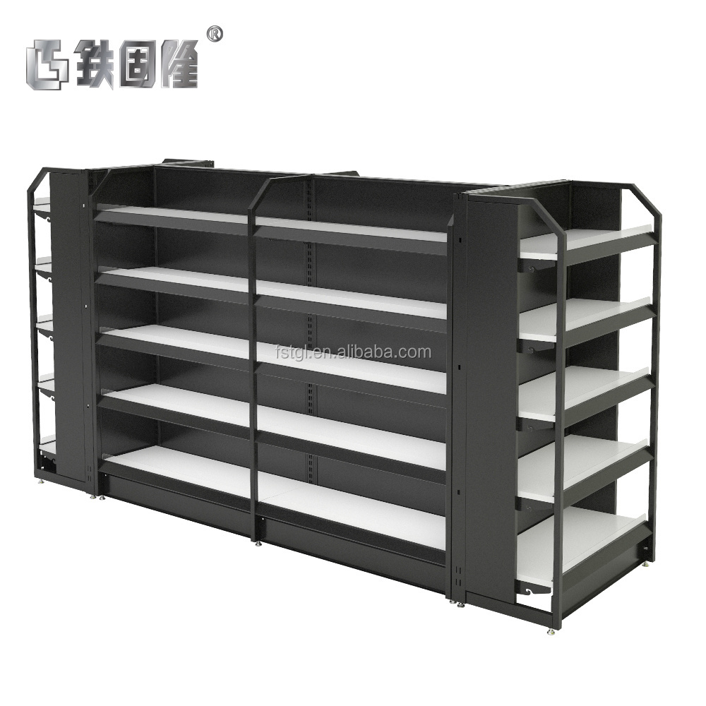 Wholesale steel wood convenience store display shelf cosmetics store shelves