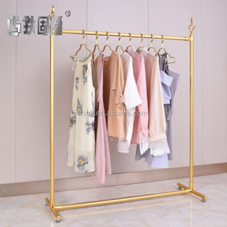 Fashionable 2mm Thick Industrial Grade Metal Garment Rack for Clothing Store Display for Commercial Use in Shops